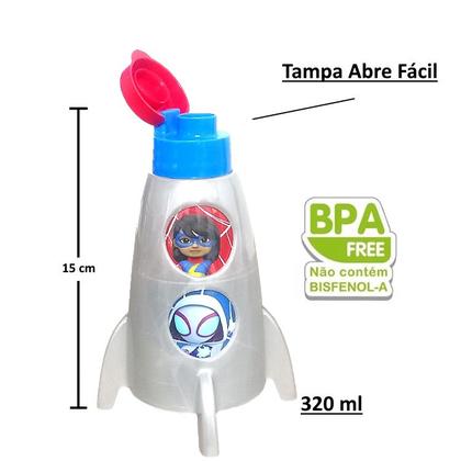 Imagem de Kit 2 Garrafinha Homem Aranha Spider-Man Lembrancinha Festa