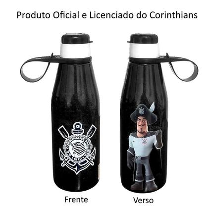 Imagem de Kit 2 Garrafinhas de Água Corinthians Hidratação 530ml Produto Oficial