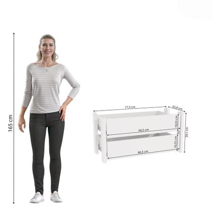 Imagem de Kit 2 Gavetas Kappesberg Adapt Branco 77cm