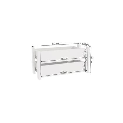 Imagem de Kit 2 Gavetas Kappesberg Adapt Branco 77cm