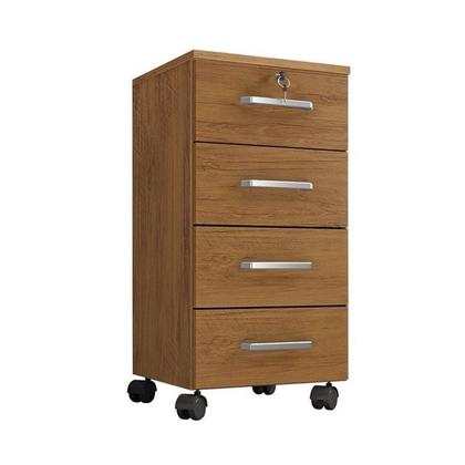 Imagem de Kit 2 Gaveteiros 4 Gavetas com Rodízios e Chave Gávea