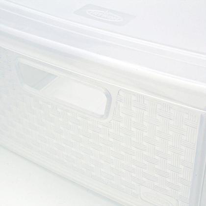 Imagem de Kit 2 Gaveteiros Empilhável Modular  Rattan Transparente