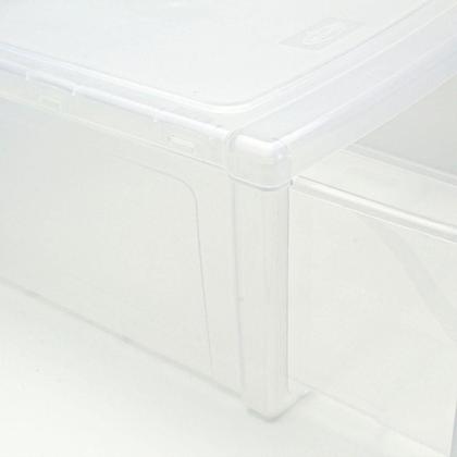 Imagem de Kit 2 Gaveteiros Empilhável Modular  Rattan Transparente