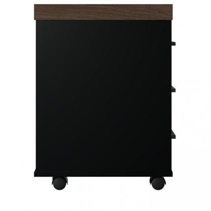 Imagem de Kit 2 Gaveteiros Executivo 3 Gavetas com Rodinhas e Chave para Escritório