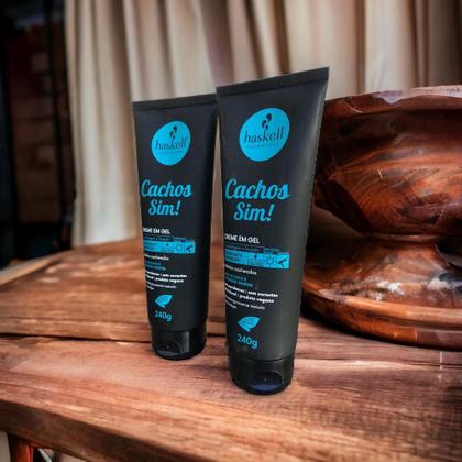 Imagem de kit 2 Gel Hidratante Haskell Cachos Sim Definição e Nutrição 240 ML