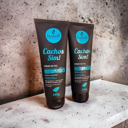 Imagem de kit 2 Gel Hidratante Haskell Cachos Sim Definição e Nutrição 240 ML