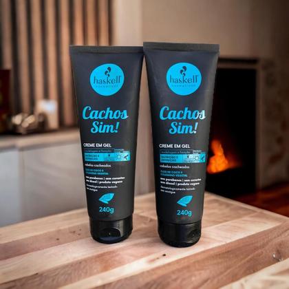 Imagem de kit 2 Gel Hidratante Haskell Cachos Sim Definição e Nutrição 240 ML