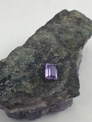 Imagem de Kit 2 Gemas Naturais Ametista Retangular Aprox. 7x9mm 2.3ct
