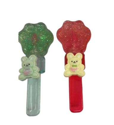 Imagem de Kit 2 gloss Labial Brilhoso Patinha Glitter Pingente de Urso