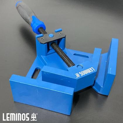 Imagem de Kit 2 Grampo Sargento 90 Graus Angular Braçadeira Canto Esquadro Aperto Marcenaria Serralheria