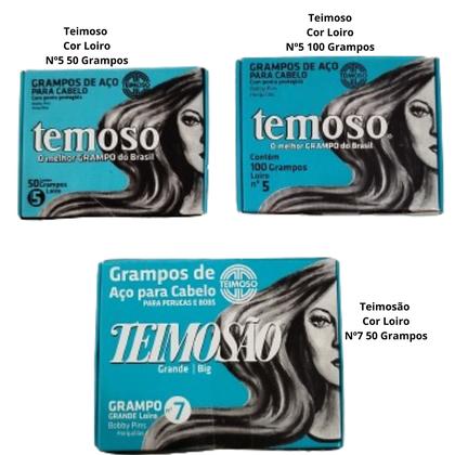 Imagem de Kit 2 Grampo Teimosão Para Cabelos Nº 7 Loiro 50Un - Teimoso