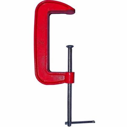 Imagem de Kit 2 Grampos Sargento 6 Polegadas (152mm) Tipo C Em Ferro