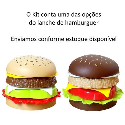 Imagem de Kit 2 Hambúrguer de Brinquedo Copo Refrigerante e Batatinha