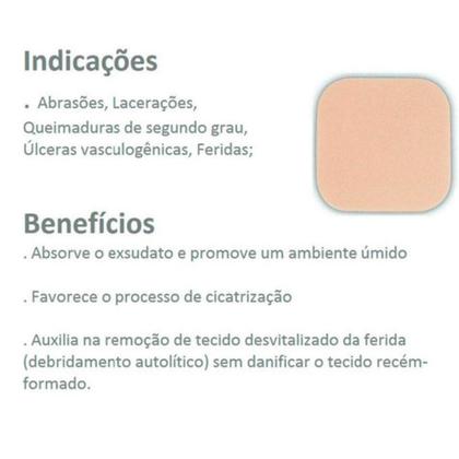 Imagem de Kit 2 Hidrocoloide Sacral Para Tratar Úlceras Corpo 10x10cm