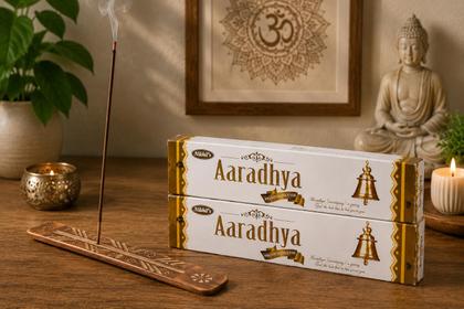 Imagem de Kit 2 Incensos Massala Aaradhya Nikhils + Suporte p/ incenso