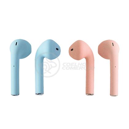 Imagem de Kit 2 Inpods 12 TWS  Wireless Bluetooth Ele e Ela Azul e Rosa Presente para Namorados