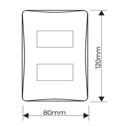 Imagem de Kit 2 Interruptor Duplo 4x2 16a Branco Evidence Fame 2904