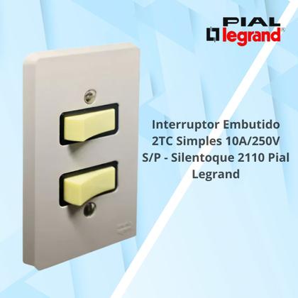 Imagem de Kit 2 Interruptor Simples 2 Mod Silentoque Conj 2110 Pial