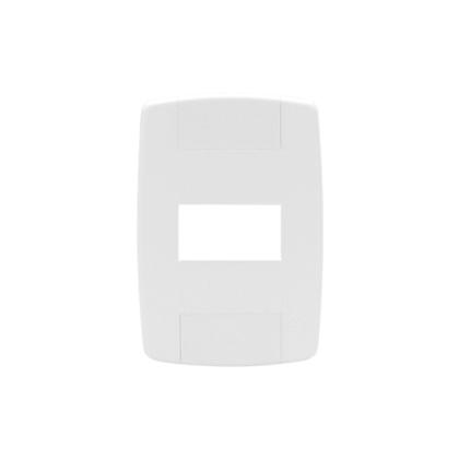 Imagem de Kit 2 Interruptor Simples Branco 10A 250V Placa Espelho 4x2