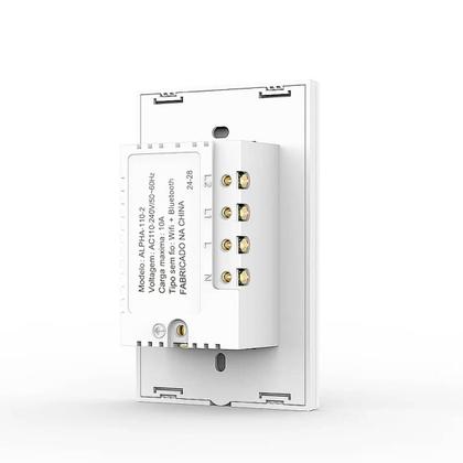 Imagem de Kit 2 Interruptores Inteligentes WiFi com Tomada 2 Botões 4x2 Bivolt 10A Compatível Alexa e Google Automação Residencial com Proteção Contra Surto