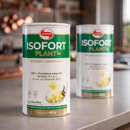 Imagem de Kit 2 Isofort Plant Vitafor 450g Baunilha