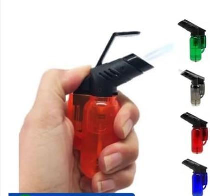 Imagem de Kit 2 Isqueiro Mini Maçarico Acendedor à Gás Recarregável Chama Regulável