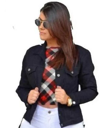 Imagem de Kit 2 Jaqueta Jeans Feminina Com Lycra