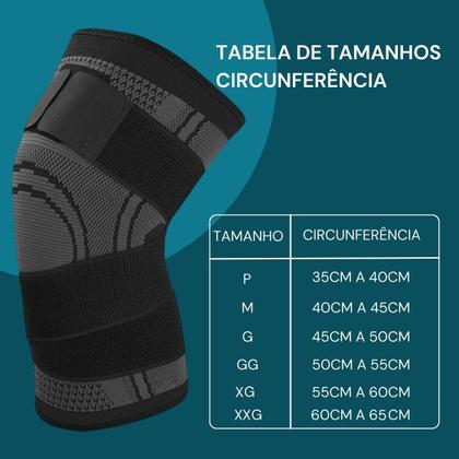 Imagem de Kit 2 joelheiras + 2 tornozeleiras com faixa ajustável
