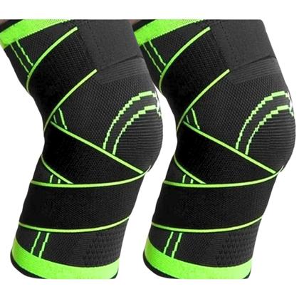 Imagem de Kit 2 Joelheiras Ortopédica Ajustável Articulada De Compressão E Proteção Patelar Tensor Joelho