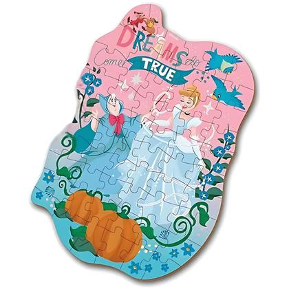 Imagem de Kit 2 Jogo Quebra Cabeça Princesa Cinderela 60 Peças De Madeira Infantil Criança Disney - Xalingo