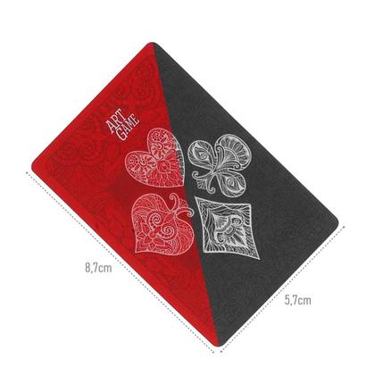 Imagem de Kit 2 Jogos Baralhos Luxo Plástico Resistente Estojo De Lata - Art Game