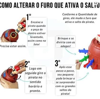 Imagem de Kit 2 Jogos Barril do Pirata + Macaquinho no galho Infantil