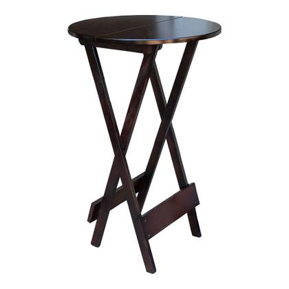 Imagem de Kit 2 Jogos de Mesa Bistrô de Madeira com 4 Cadeiras Dobravel Ideal para Bar e Restaurante Imbuia