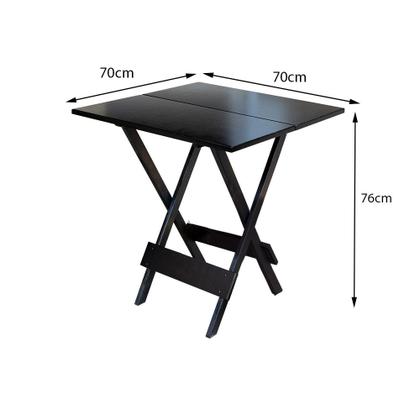 Imagem de Kit 2 Jogos de Mesa com 4 Cadeiras de Madeira Dobravel 70x70 Ideal para Bar e Restaurante - Tabaco