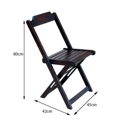 Imagem de Kit 2 Jogos de Mesa com 4 Cadeiras de Madeira Dobravel 70x70 Ideal para Bar e Restaurante - Tabaco