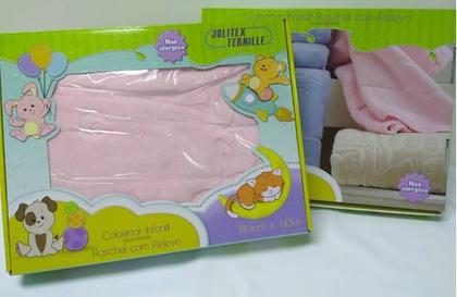 Imagem de Kit 2 Jolitex ! Cobertor Touch Texture + Manta Bebe Menina