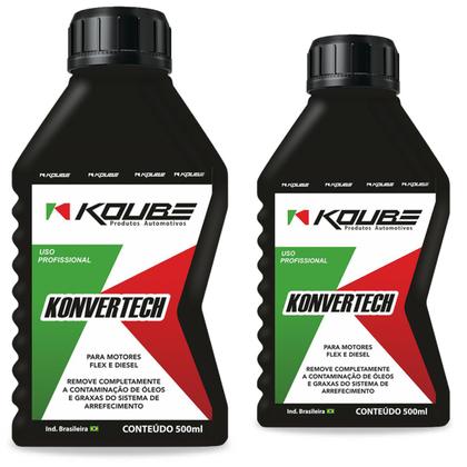 Imagem de Kit 2 Konvertech Remove Graxa Sistema Arrefecimento Koube
