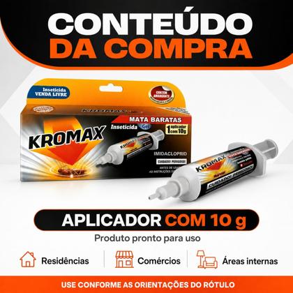 Imagem de Kit 2 Kromax Gel Mata Barata Francesinha 10g Cada