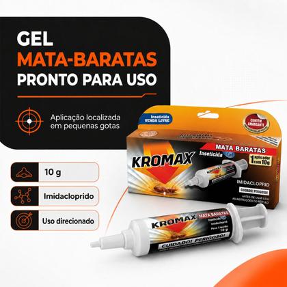 Imagem de Kit 2 Kromax Gel Mata Barata Francesinha 10g Cada