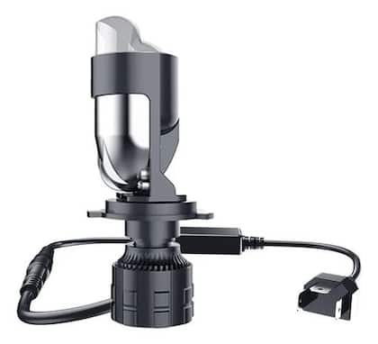 Imagem de Kit 2 lâmpada farol led h4 p/ carro lente dupla 5700k 40w
