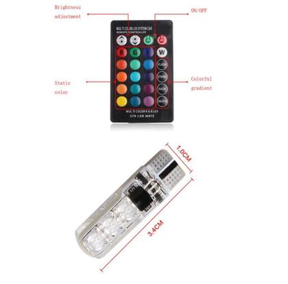 Imagem de Kit 2 Lâmpada Pingão Led Rgb 16 Cores Controle Pingo T10