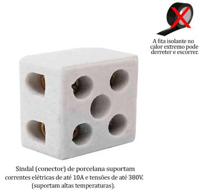 Imagem de Kit 2 Lâmpadas Extra Forte Para Churrasqueira Fio 4m 220v