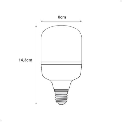 Imagem de Kit 2 Lâmpadas Led 20w Branco Frio 6500K Luz Branca Alta Potência Luz Forte Kian 1600lm Bulbo Super Led Bivolt