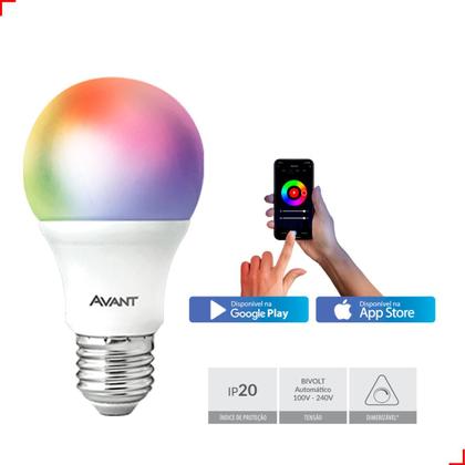 Imagem de Kit 2 Lampadas Led Smart Inteligente Wi Fi Alexa google 10w RGB E27 Cod: 290028177-2 Avant Neo