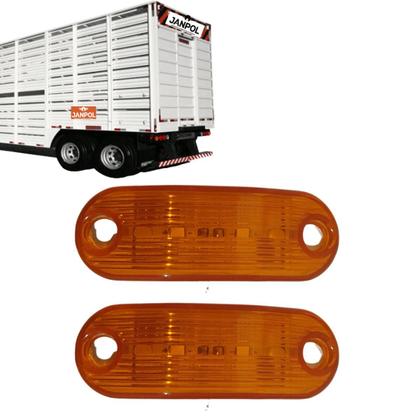 Imagem de Kit 2 lanternas placa bivolt onibus caminhão carreta van 