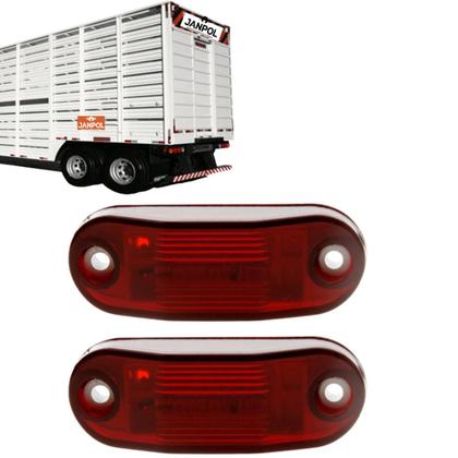 Imagem de Kit 2 lanternas placa bivolt onibus caminhão carreta van 