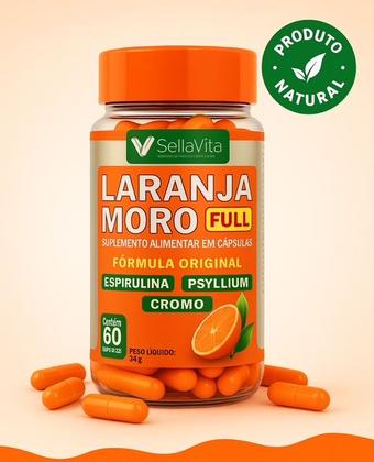 Imagem de Kit 2 Laranja Moro FULL + Cromo + Spirulina + Psyllium 60 Cáps 4 em 1 - SellaVita