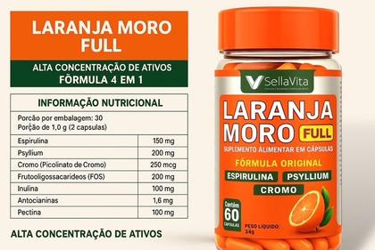 Imagem de Kit 2 Laranja Moro FULL + Cromo + Spirulina + Psyllium 60 Cáps 4 em 1 - SellaVita