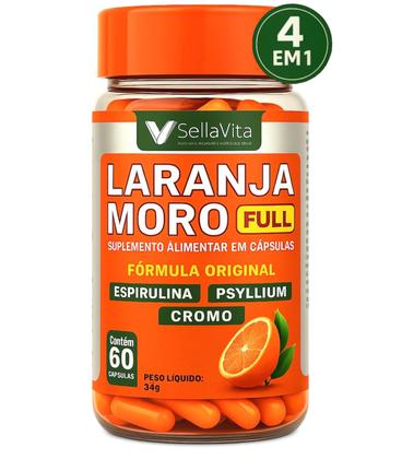 Imagem de Kit 2 Laranja Moro FULL + Cromo + Spirulina + Psyllium 60 Cáps 4 em 1 - SellaVita