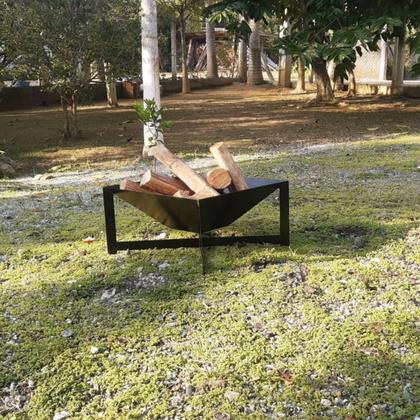 Imagem de Kit 2 Lareiras a Lenha Externa Jardim Área Externa Luxo